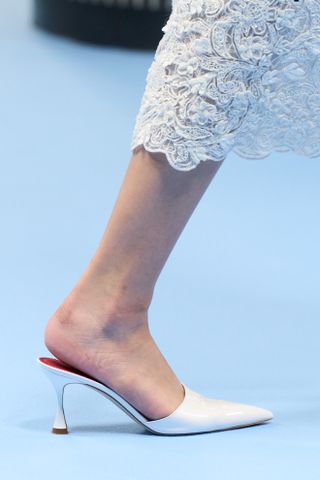 Carolina Herrera white patent leather shoes