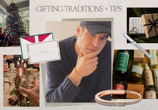 stylish holiday gift guide collage featuring fashion stylist Rob Zangardi and Tiffany & Co picks