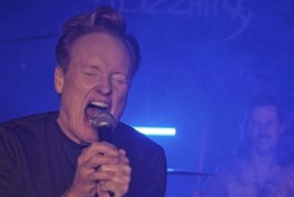 Conan O'Brien "got a hernia" singing with Austrian extreme metal band