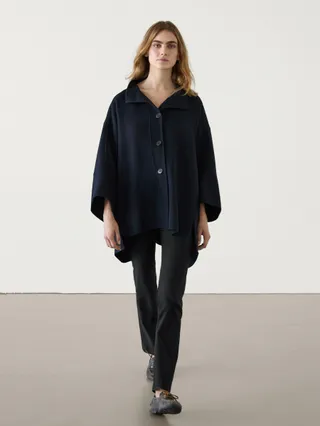 Massimo Dutti navy cape