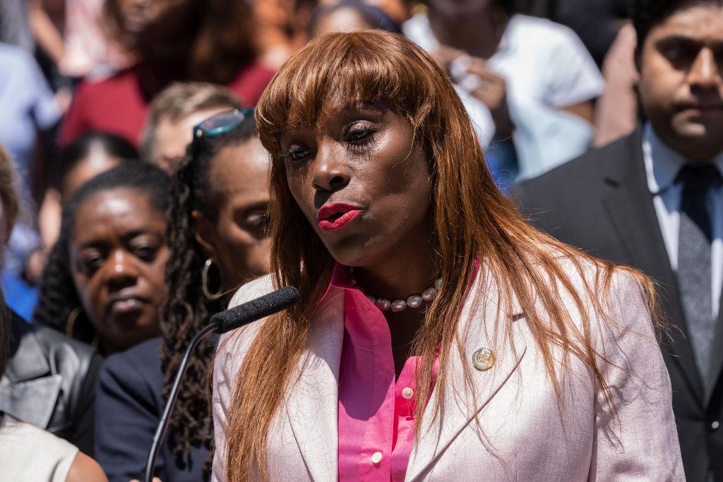 Ingrid Lewis-Martin speaks during Mayor Eric Adams and city...