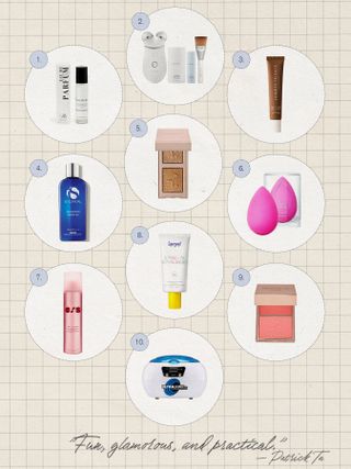 Collage of products from Patrick Ta's holiday gift guide.