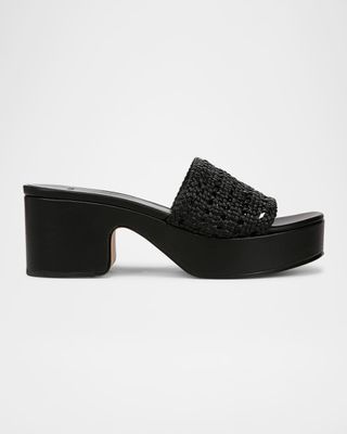 Margo Crochet Leather Platform Sandals