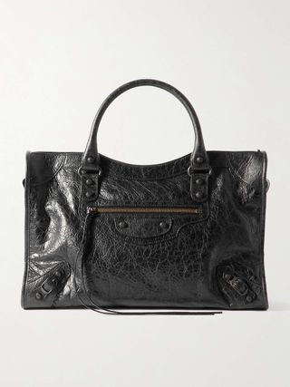 Le City Medium Textured-Leather Tote