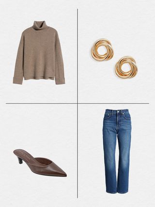 Turtleneck and jeans outfit