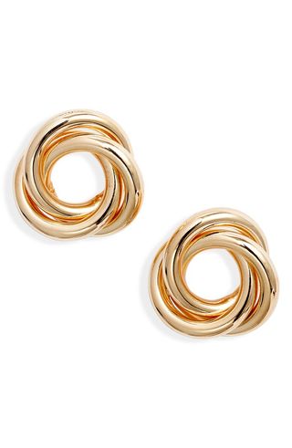 Triple Twist Round Stud Earrings