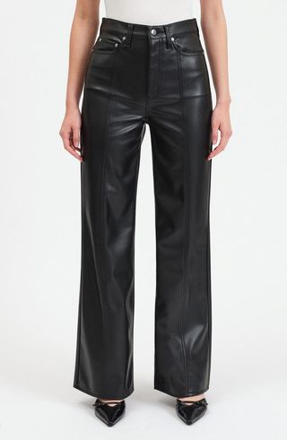 Far Out Faux Leather Wide Leg Pants