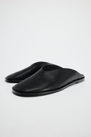 Flat Leather Slides