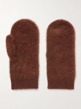 Brushed-Cashmere Mittens