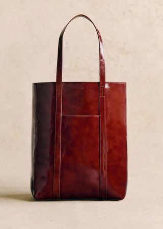 Sezane glossy tote bag