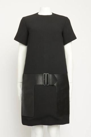 Black Wool Preowned Shift Dress