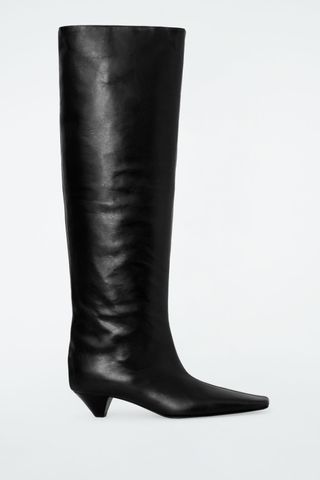 COS, Slouched Leather Knee-High Boots