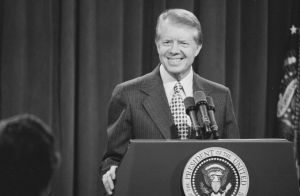 President Jimmy Carter At A Press Conference