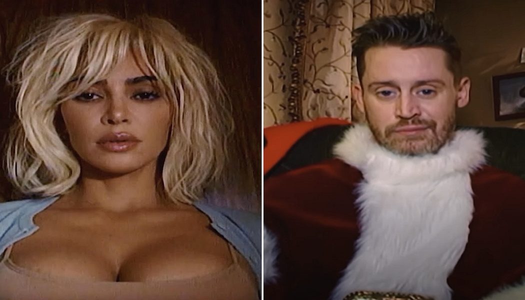 Kim Kardashian unveils "Santa Baby" cover with disturbing video with Macaulay Culkin