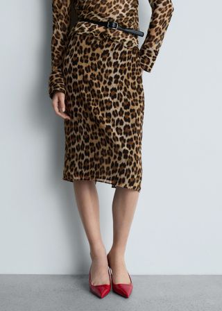 Leopard Midi Skirt