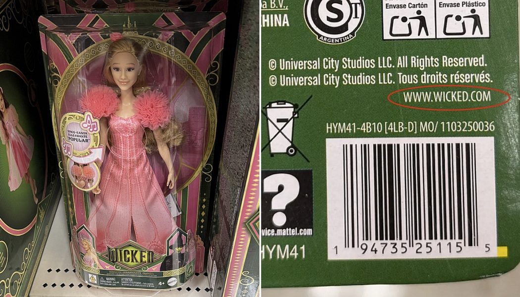 Mattel sued after Wicked dolls list adult film website on packaging