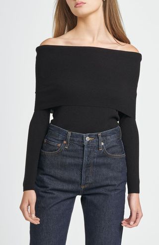 Sonia Off the Shoulder Rib Sweater