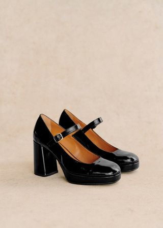 Georgia High Mary Janes - Patent Black - Bovine Leather - Sézane