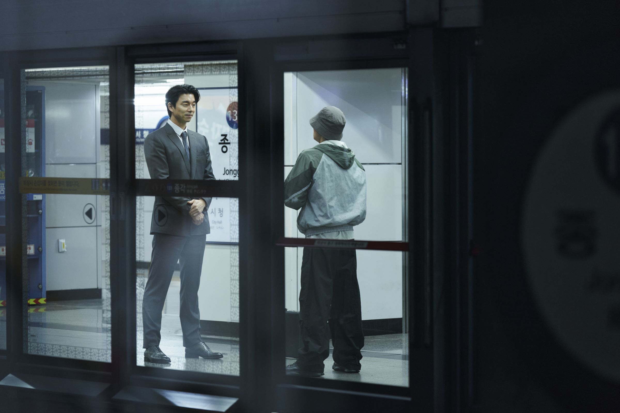 A photo of Gong Yoo in season 2 of Squid Game.