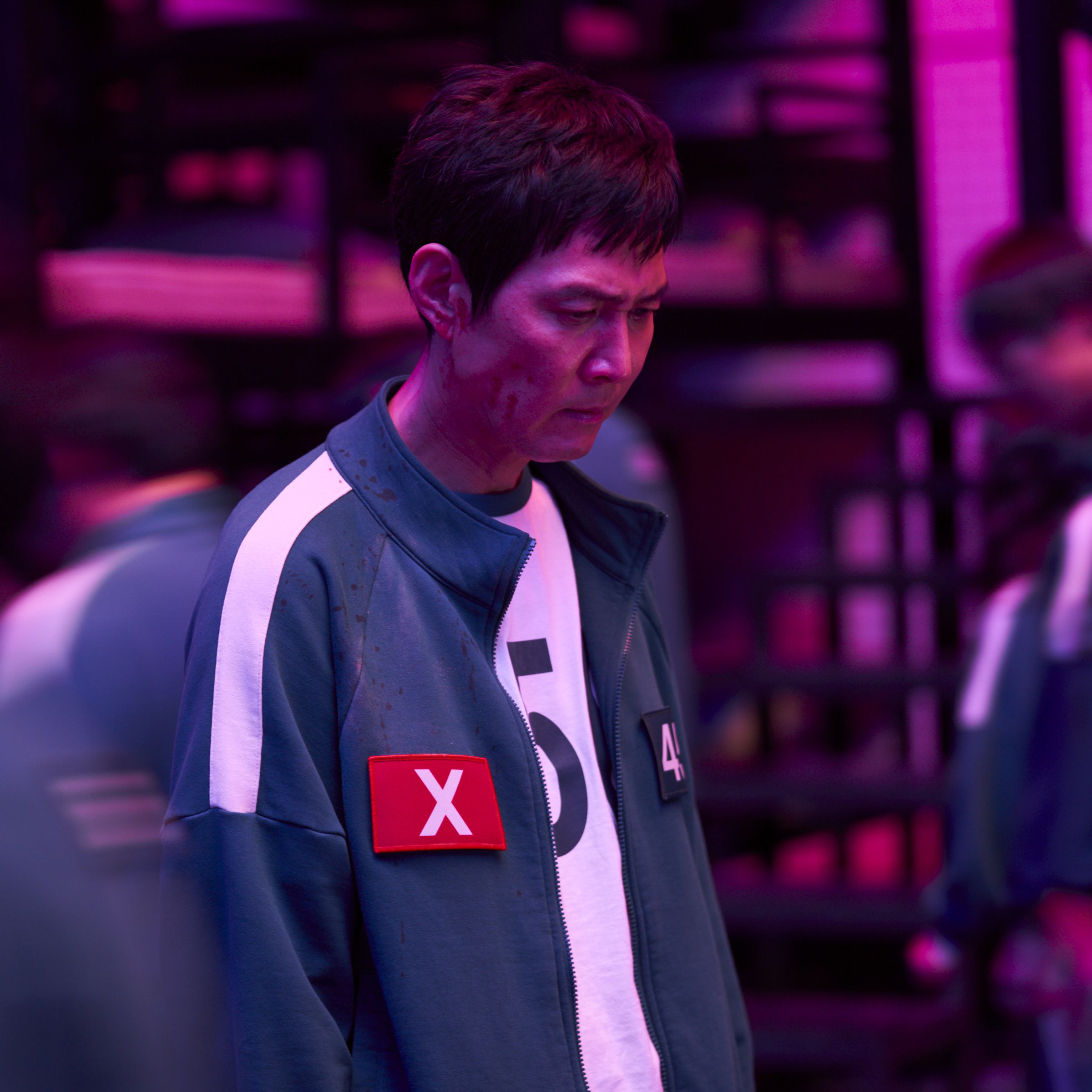 A photo of Lee Jung-jae in season 2 of Squid Game on Netflix.