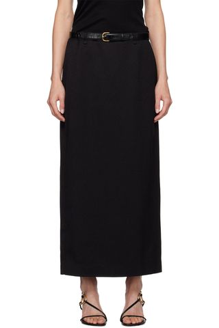 LE17SEPTEMBRE Black Belted Maxi Skirt