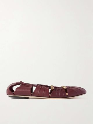 Luna Cutout Leather Ballet Flats