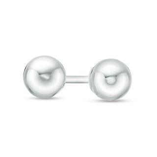 Banter by Piercing Pagoda, 4mm Ball Stud Piercing Earrings in 14k Solid White Gold