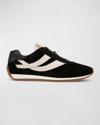 Mix Leather Trainer Sneakers