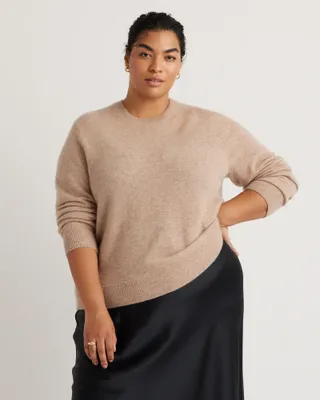 Mongolian Cashmere Crewneck Sweater - Plus Size