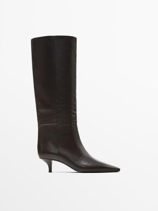 Massimo Dutti, Heeled Leather Boots