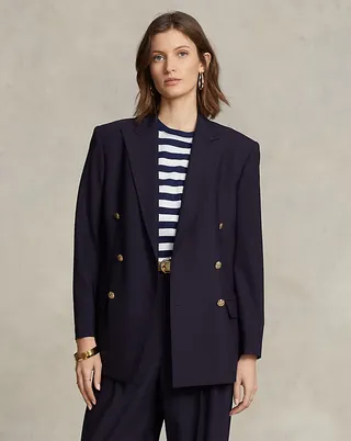 Ralph Lauren, Double-Breasted Wool-Blend Blazer