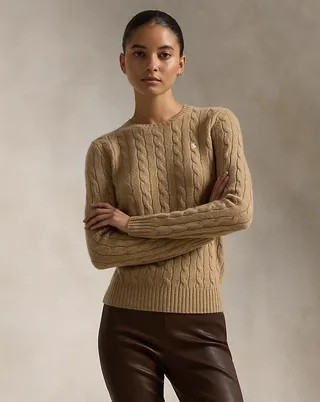 Ralph Lauren, Cable-Knit Wool-Cashmere Sweater