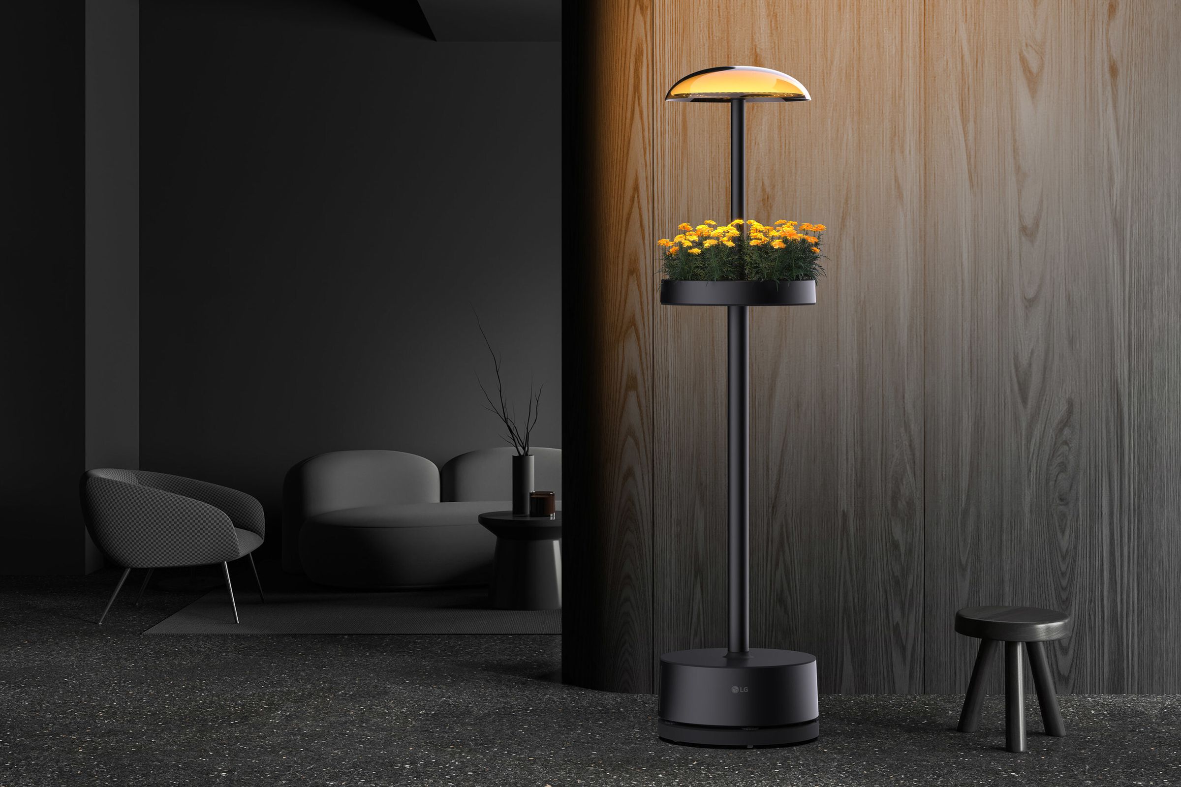 An image showing LG’s indoor gardening lamp