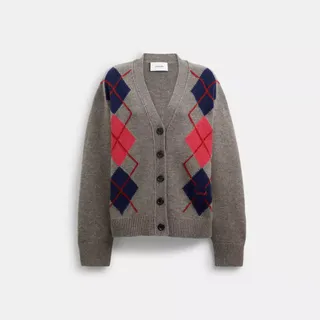 Argyle Cardigan Sweater