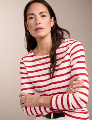 Pure Cotton Striped Top