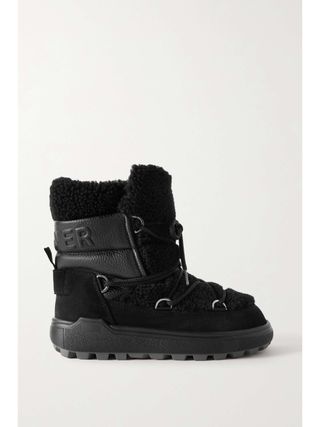 Chamonix Shearling, Textured-Leather and Suede Snow Boots