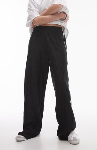 Crinkle Side Stripe Pants