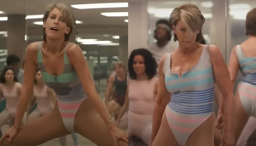 Jamie Lee Curtis recreates Perfect jazzercise scene 40 years later