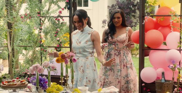 With Love, Meghan. (L to R) Meghan, Duchess of Sussex, Mindy Kaling in episode 102 of With Love, Meghan. Cr. Courtesy of Netflix © 2024