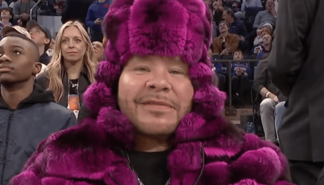 The Color Purple: Fat Joe Cooked Online For Fur Outfit At Knicks Game