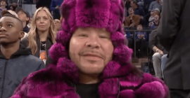 The Color Purple: Fat Joe Cooked Online For Fur Outfit At Knicks Game