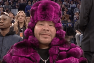 The Color Purple: Fat Joe Cooked Online For Fur Outfit At Knicks Game