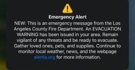 This wildfire evacuation alert accidentally went out to everyone in LA